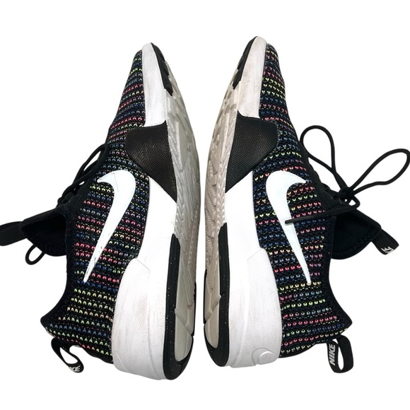 Nike Girls Ashin Modern Black Rainbow Knit Sneakers Athletic Shoes Youth 4.5 - Picture 10 of 15